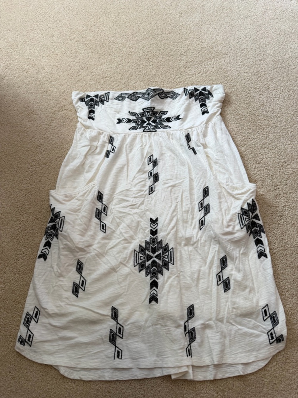 Express Western Embroidery Strapless Dress
